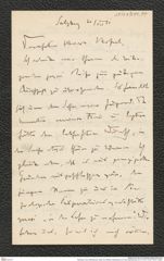 Nachlass Franz Steindachner, Brief von Wilhelm Weckbecker an Franz Steindachner (21.07.1911), Inv.Nr. 579.07, Seite 1